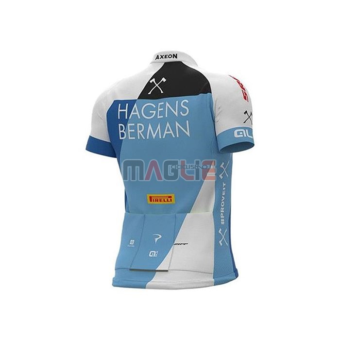 Maglia Hagens Berman Axeon Manica Corta 2020 Blu Bianco